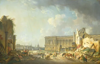 Clearing the Colonnade of the Louvre, 1764